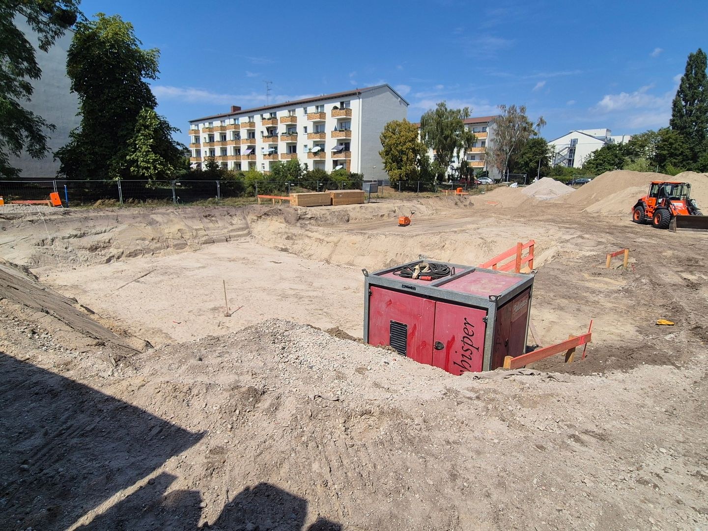 Begegnungszentrum Zuversicht – Baugrube Baugrube für das Begegnungszentrum Zuversicht am Brunsbütteler Damm 312 in Berlin-Spandau